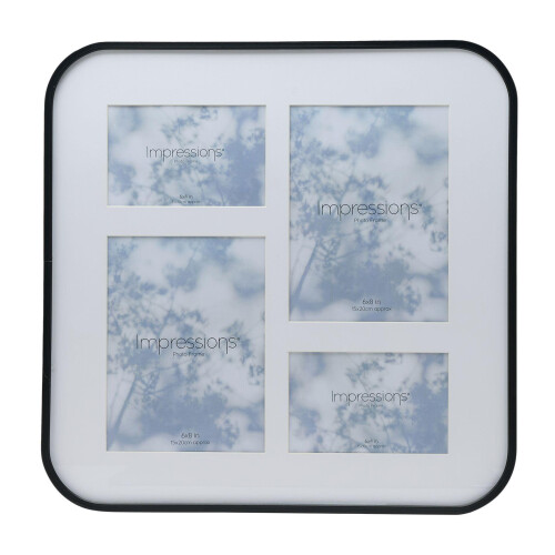Impressions Black Collage Frame Holds 4 Photos - 16 x 16