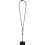 (One Size, Solid Black) Floso Adhab Bamboo Details Phone Holder Lanyard 2
