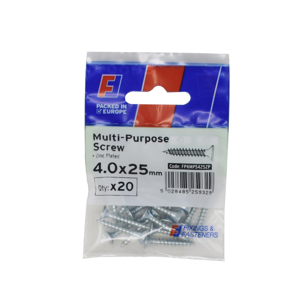Forgefix Multi-Purpose Pozi Screw Csk St Zp Forgepack