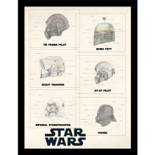 Star Wars Star Wars Helmet Framed Poster