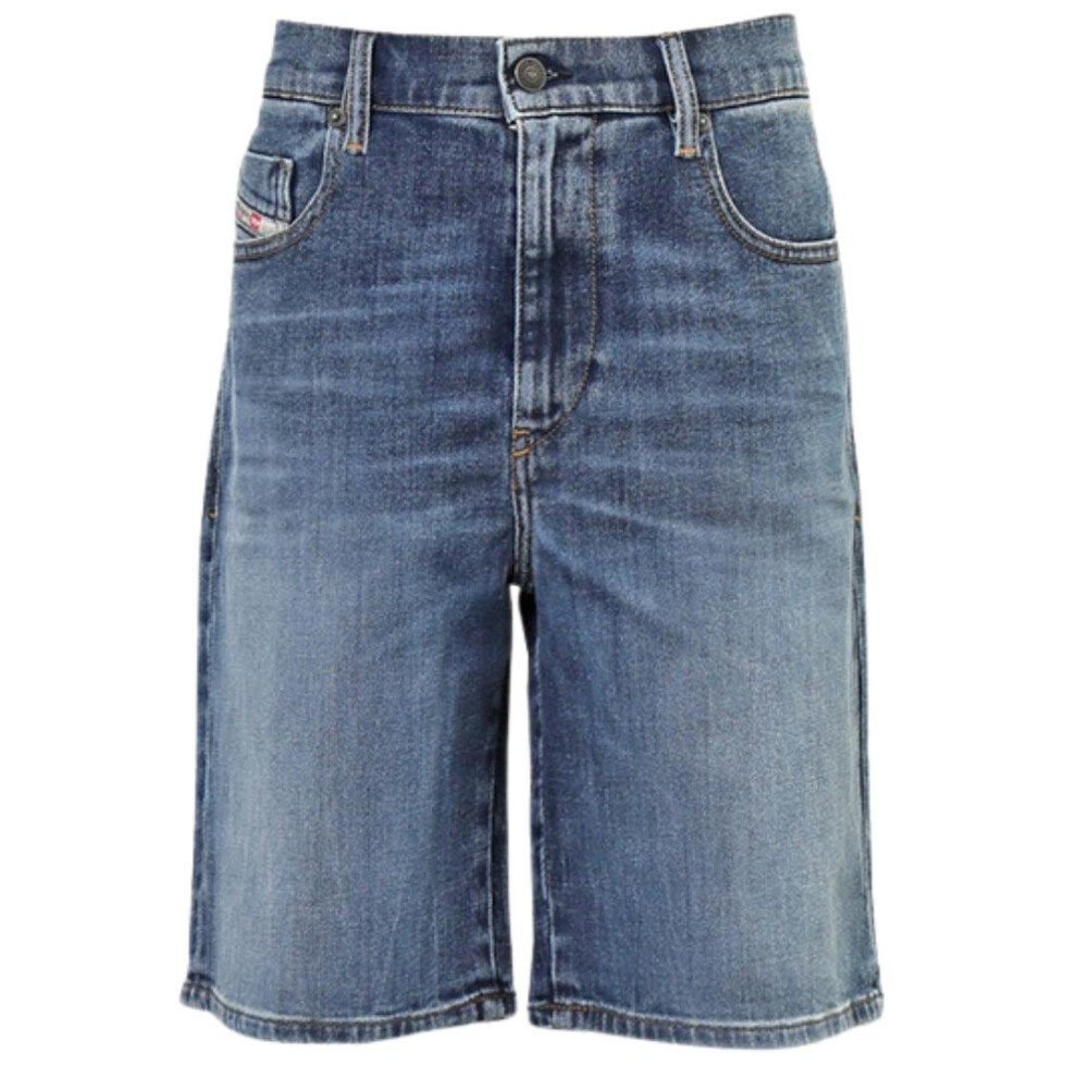 Diesel Mens D-Strukt Denim Casual Shorts Blue
