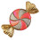 Large Orange Sweetie Decoration 1