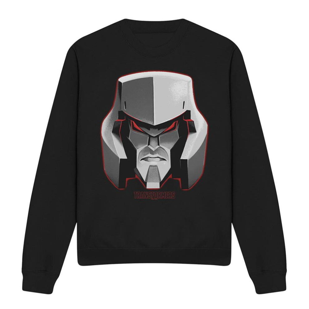 Transformers Unisex Adult Generations Megatron Face Sweatshirt Black