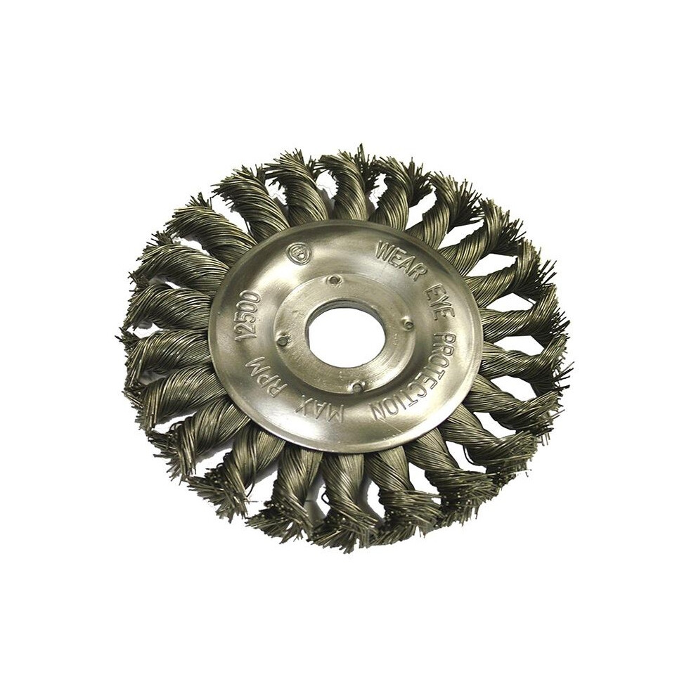Faithfull Circular Wire Brush 125 X 12Mm 22.2Mm Bore, 0.50Mm Wire - Multi Colour - Image 2