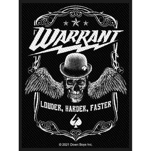 Warrant Louder Harder Faster Standard Patch