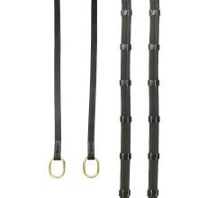 (Full, Black) Whitaker Pick N Mix Oblong Leather Horse Reins