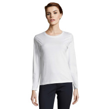 (S, White) SOLS Womens/Ladies Imperial Long-Sleeved T-Shirt