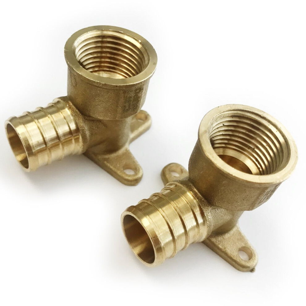 (Pack Of 2) Efield Pex 3/4 Inch X 1/2 Inch Female Npt Drop-Ear Elbow Crimp Fittings 651074169034