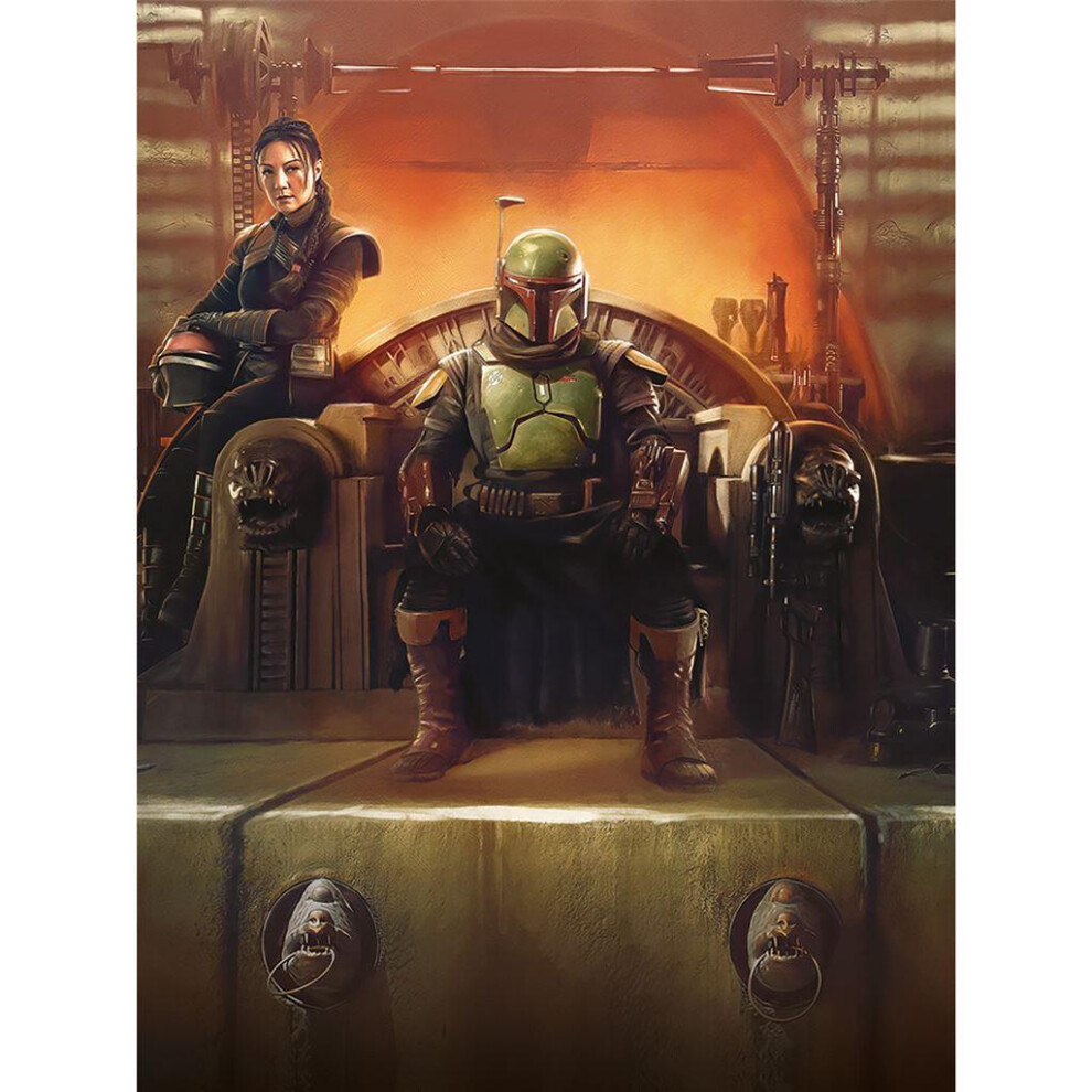 Star Wars The Book Of Boba Fett The New Boss Framed Canvas Print