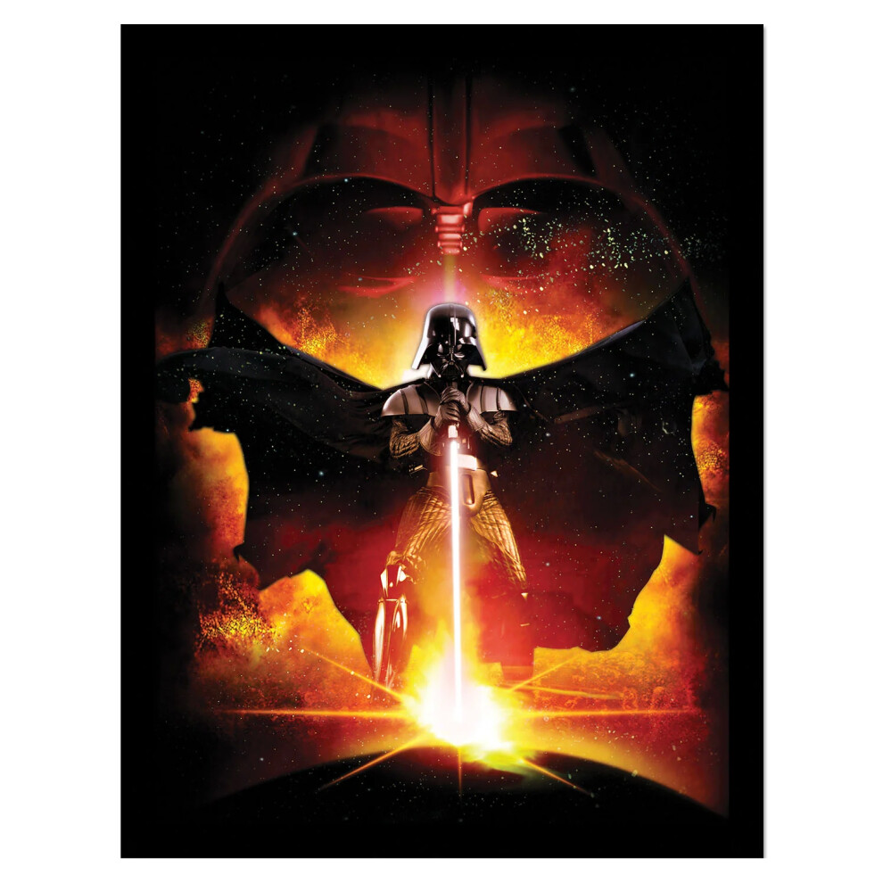 Star Wars Episode Iii Lightsaber Darth Vader Framed Poster