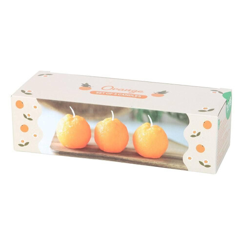 Something Different Orange Shaped Candle (Pack of 3) 2