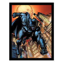 Batman Swinging Comic Cover Print