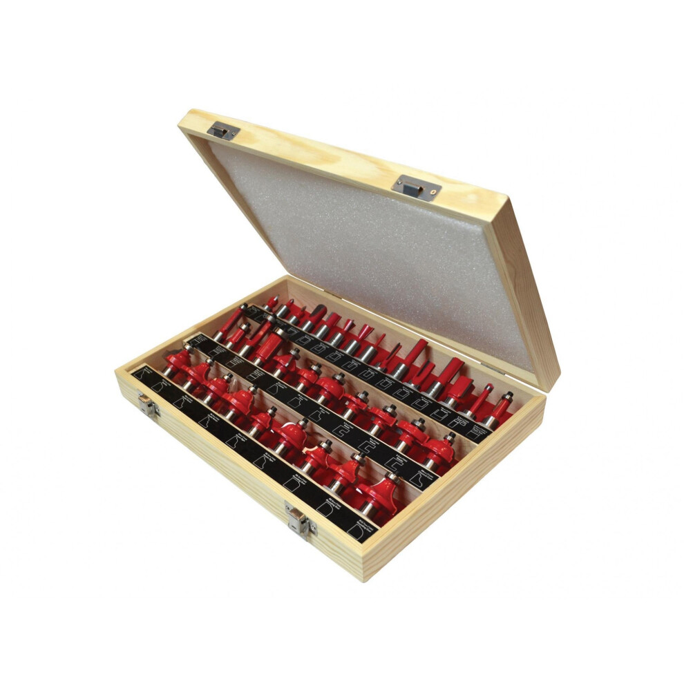 Faithfull 1/2In Tct Router Bit Set, 35 Piece