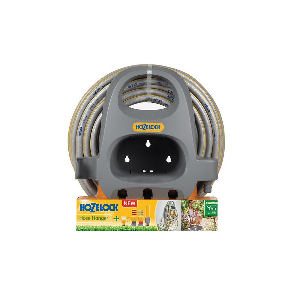 Hozelock 2364 Hose Hanger With 20M Hose & Fittings