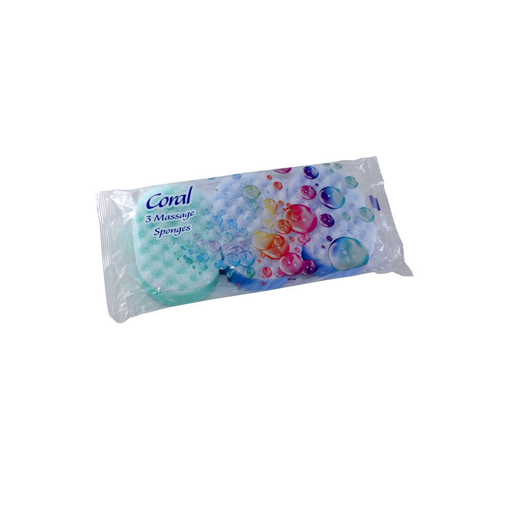 Coral Massage Sponge 3Pk