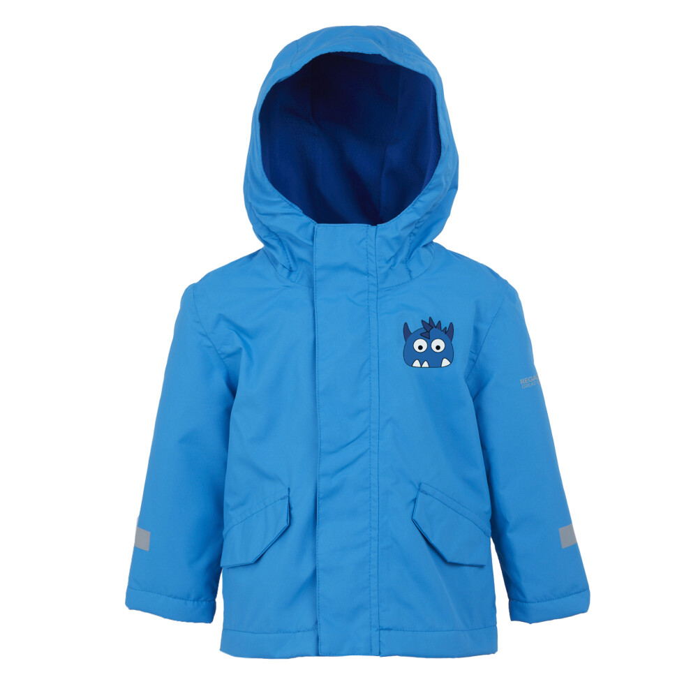 Regatta Boys Blue Kids Spike The Monster Waterproof Jacket - Hydro - 5-6 Years - Hydro - 100% Polyester - Image 2
