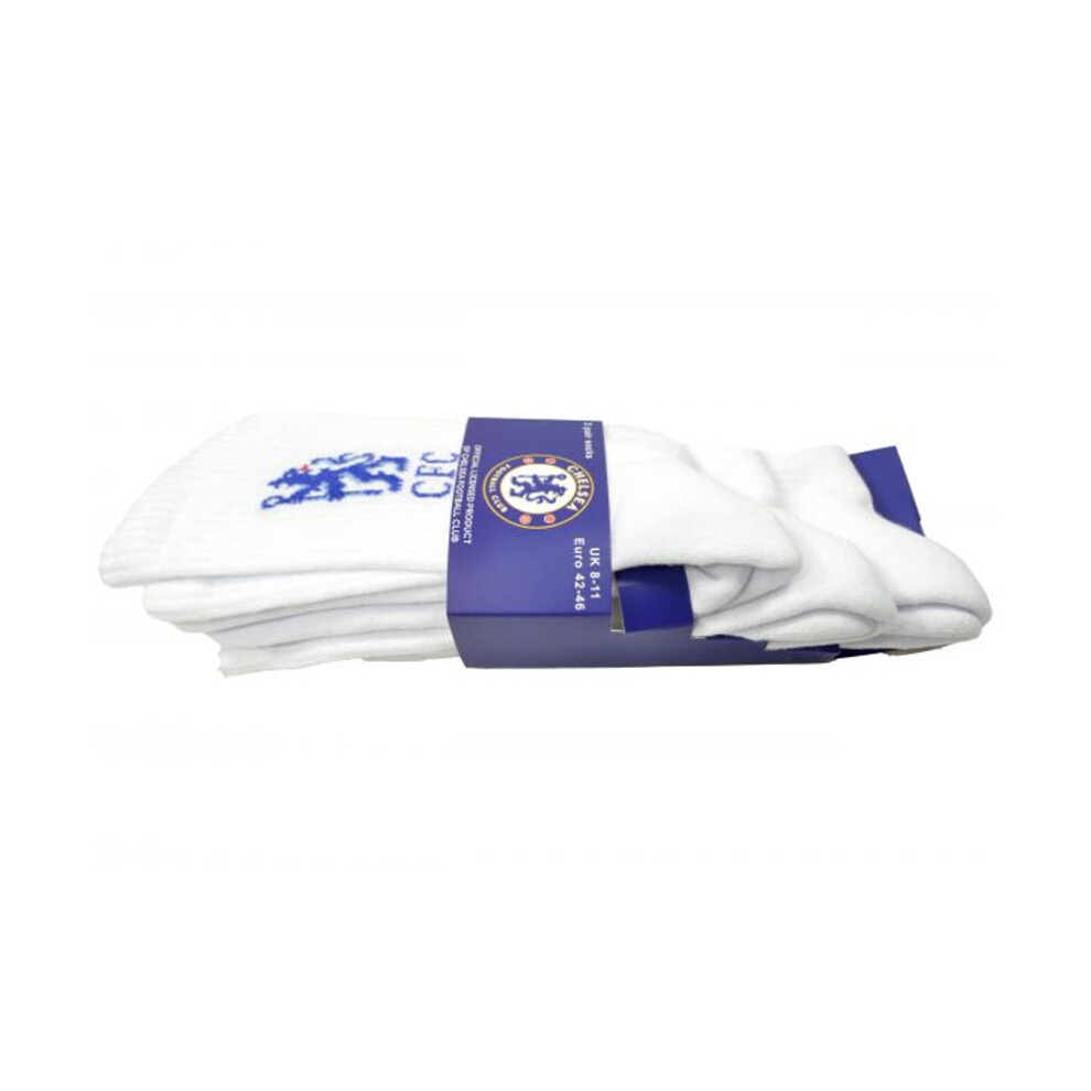 Chelsea Fc Unisex Adult Sports Socks (Pack Of 3) Blue