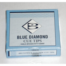 Brunswick Leather Diamond Pool Cue Tips (Pack of 50)