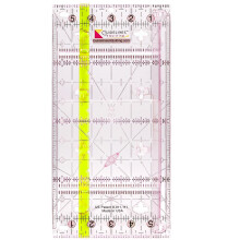 Regla Guidelines4Quilting - 6 x 12 in, Antideslizante, Inquebrantable - Conectable, Autoalineable, Corte Seguro