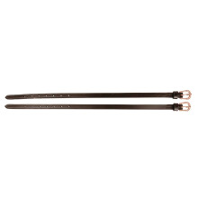 (One Size, Brown/Rose Gold) Hy Leather Diamante Spur Straps