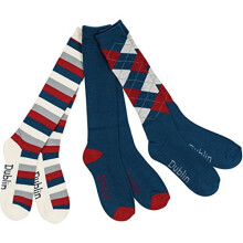 (One Size, Navy/Red/White) Dublin Unisex Socks (Pack Of 3)