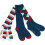 Dublin (One Size, Navy/Red/White) Dublin Unisex Socks (Pack Of 3) 1