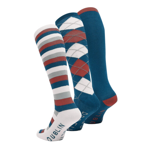 Dublin (One Size, Navy/Red/White) Dublin Unisex Socks (Pack Of 3) 2