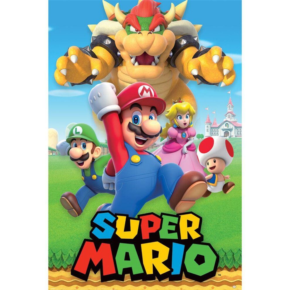Super Mario Character Montage Maxi Poster Peach