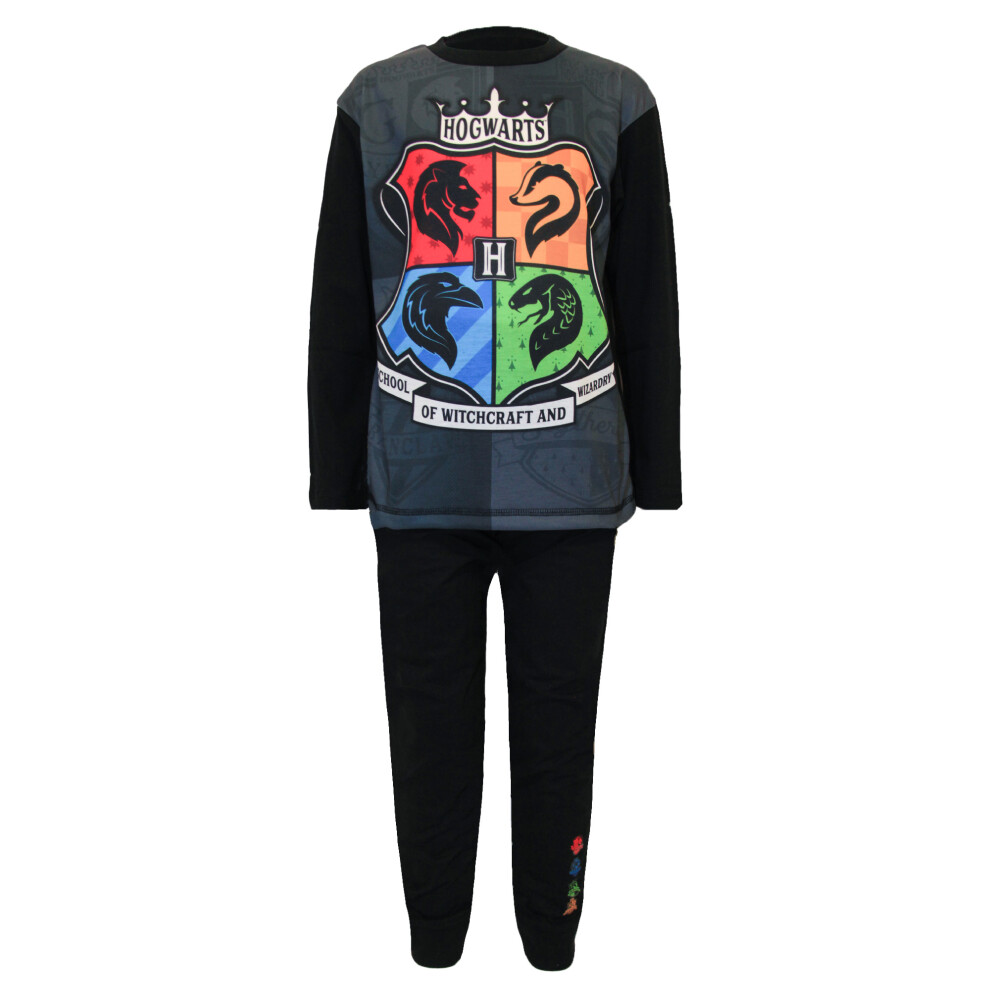 Harry Potter Childrens Boys Hogwarts Crest Long Pyjama Set