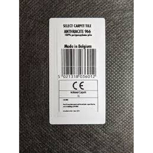 (One Size, Anthracite) Select Carpet Tile 2