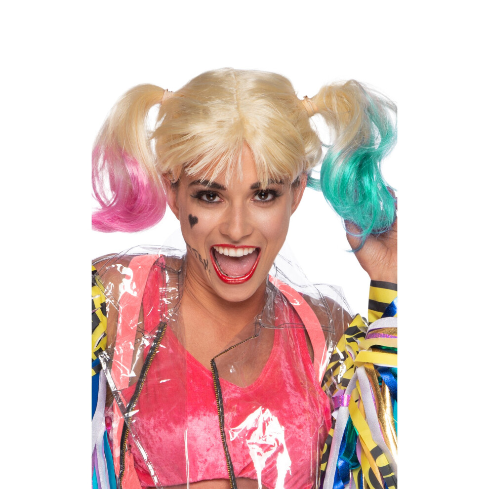 Dc Comics Unisex Adult Birds Of Prey Harley Quinn Wig