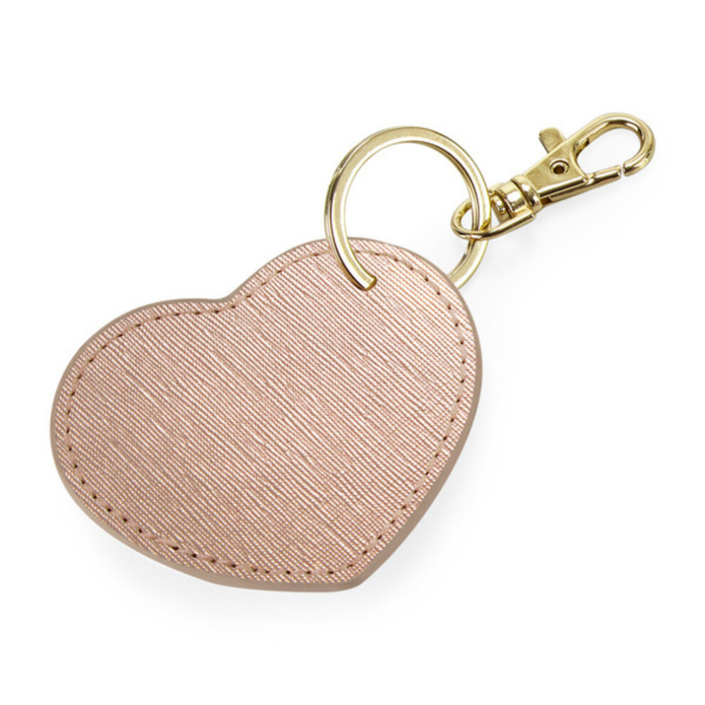 Bagbase (One Size, Soft ) Boutique Heart Key Clip Pink