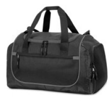 (One Size, Black/Light Grey) Shugon Piraeus Shoulder Strap Holdall Bag (Pack of 2)