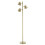 Premier Housewares Lawton Brass 3 Spot Light Floor Lamp 1