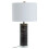 Premier Housewares Emery Black Marble Chrome Base Table Lamp 1