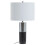 Premier Housewares Edric Black & Chrome Marble Table Lamp 1