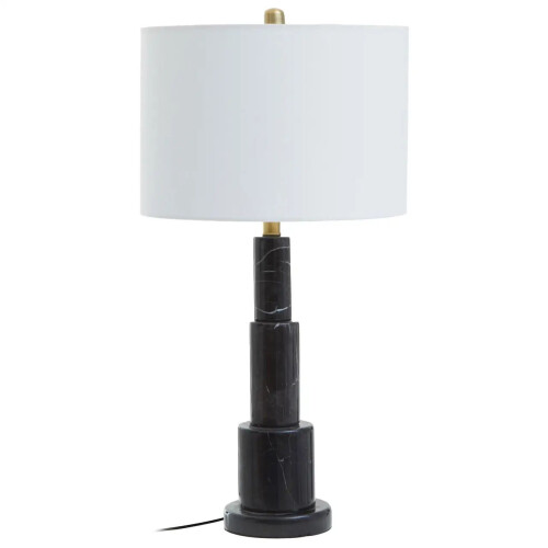 Premier Housewares Emara Black Marble Table Lamp
