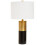 Premier Housewares Edric Black & Gold Marble Table Lamp 1
