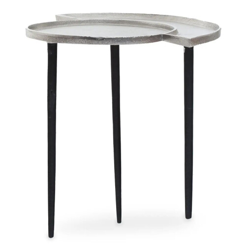 Premier Housewares Signos Silver Top Metal Side Table