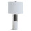 Premier Housewares Eren Chrome & White Marble Table Lamp 1