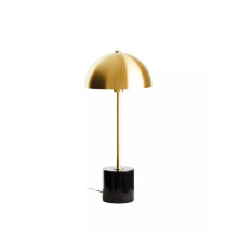 Marlott Brass Dome Black Base Table Lamp