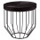 Premier Housewares Harlington Townhouse Black Hair On Hide Iron Round Side Table 1