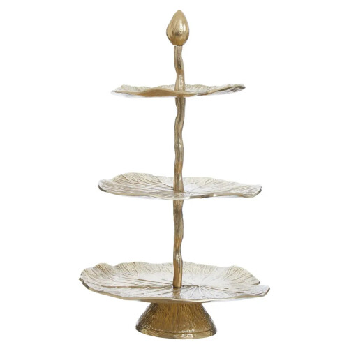 Premier Housewares Almos 3 Tier Gold Cake Stand