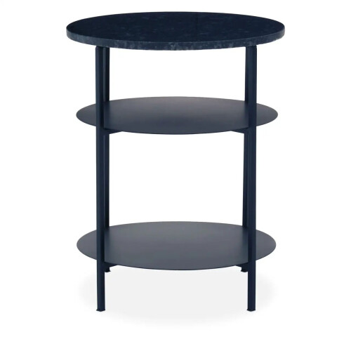 Premier Housewares Templix 3 Tier Black Iron Side Table