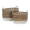 Premier Housewares Verdant 2Pcs Natural Rattan Oval Baskets 1