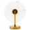 Premier Housewares Walden White Marble Wheel Design Gold Table Lamp 1