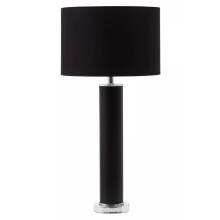 Sahana Black Faux Snakeskin Chrome Base Table Lamp