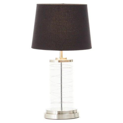 Premier Housewares Zolan Glass Cylinder Table Lamp