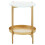 Premier Housewares Kali 2 Tier Glass & Iron Side Table 1