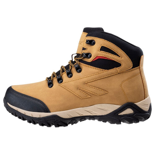 (12 UK, Camel/Black) Hi-Tec Mens Medin Mid Cut Walking Boots 1